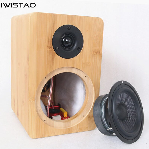 IWISTAO 5 Inch 2 Way Bookshelf Speaker Passive Surround Desktop Home T ...