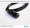 IWISTAO 6.35mm TRS to XLR HIFI 오디오 TRS 암 캐논 밸런스 케이블 금도금 접점 Choseal 4N OFC 블랙