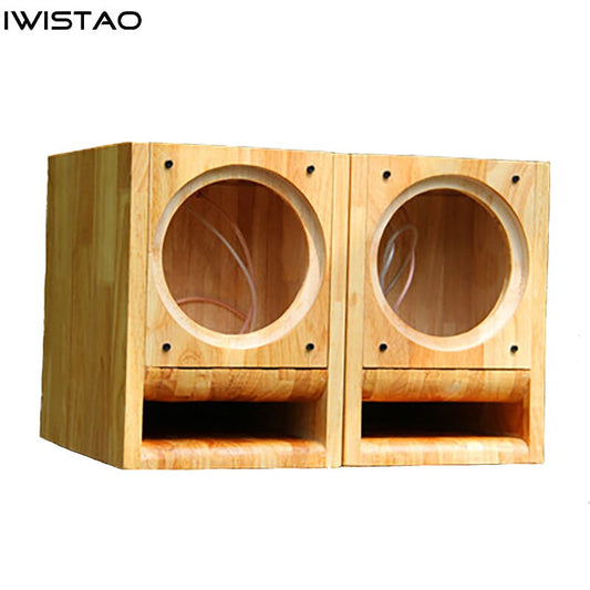 IWISTAO 6 / 6.5 Inch Full Range Empty Speaker Cabinet Labyrinth Solid Wood Strengthening Bolts Inside for Tube Amp