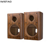 IWISTAO 8 Inch 2 Way Empty Speaker Cabinet 1 Pair Drum Shape 18mm High-density Fiberboard Black Walnut Veneer Inverted HIFI DIY