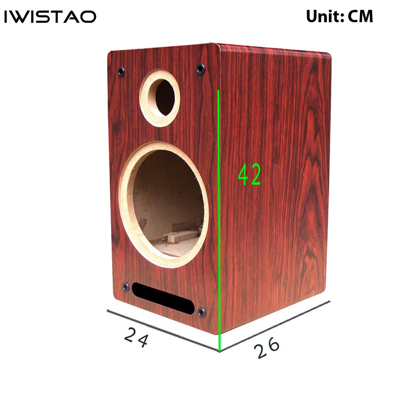 Iwistao 8 Inch 2 Way Speaker Empty Cabinet Enclosure Labyrinth 