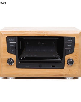 IWISTAO CD Player Bluetooth 4.0 Full Bamboo Casing FM Tuner Integrated MP3 WMA Apt-x U Disk SD Card Playing