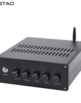 IWISTAO 디지털 2.1 전력 증폭기 TPA3255 클래스 D QCC3034 블루투스 5.0 120W*2+240W AC110~240V 블랙