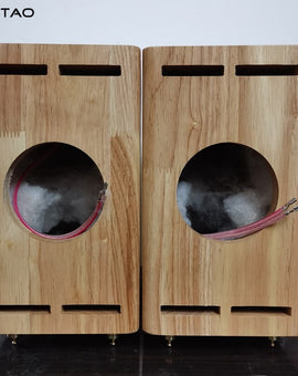 IWISTAO Empty Cabinet Solid Wood Classic FOSTEX SOLO103 1 Pair Customized 3/4 Inch Full Range Speaker Unit Hole Tube Amplifier