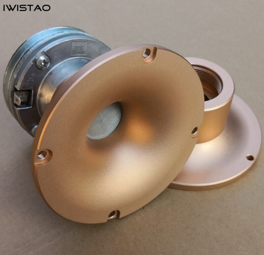 IWISTAO HIFI 1 インチ アメリカ規格 34 内ネジ ホーンのアダプター 1 ペア アルミニウム合金 スーパー ツイーター UHF ユニット用 ゴールド