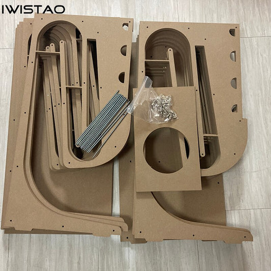 IWISTAO HIFI 10 Inches Full Range Speaker Empty Cabinet Kits 1 Piece MDF Labyrinth Structure for Tube Amplifier