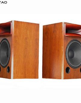 IWISTAO HIFI 15 Inch 2-way Speaker 1 Piece Birch Wood Cabinet 8 ohm 40HZ-20KHZ 200W Solid Wood Horn Inverted Phase for Tube Amp