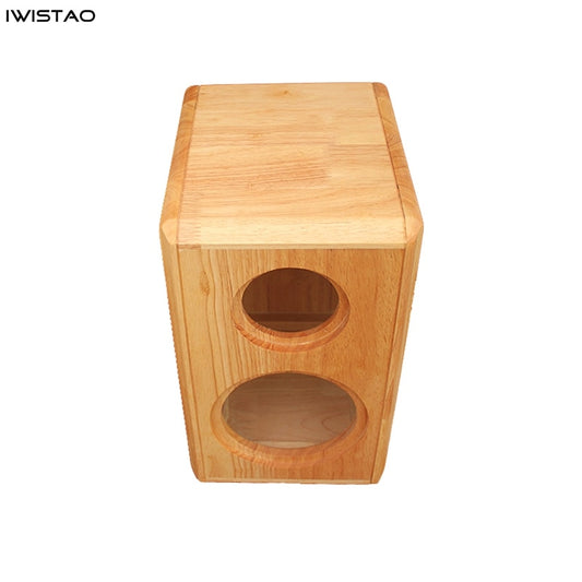 IWISTAO HIFI 2 Way 4/5/6.5 Inch Bookshelf Solid Wood Empty Speaker Cabinet 1 Pair Inverted Italy Style for Tube Amplifier