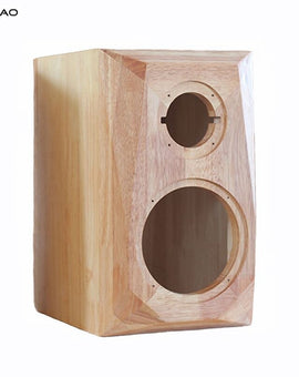 IWISTAO HIFI 2 Way Bookshelf Solid Wood Empty Speaker Cabinet 4/5 Inch 1 Pair Diamond 7.7/9.6L Cut Corner for Tube Amplifier