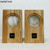 IWISTAO HIFI 2 Way Sealed Speaker Empty Cabinet 6.5 Inches Finished 1 Pair Solid Wood Back Passive Diaphragm for Tube Amplifier
