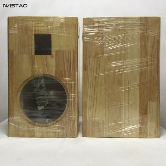 IWISTAO HIFI 2 Way Sealed Speaker Empty Cabinet 8 Inches 1 Pair Finished Pure Solid Wood  for Tube Amplifier