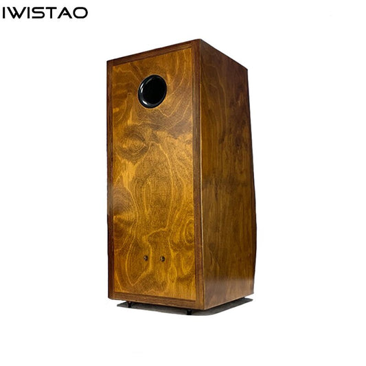 IWISTAO HIFI 3 Way 8 Inches Bookshelf Birch Plywood Empty Speaker Cabinet 1 Piece Diamond Corner Back Inverted 35L For Tube Amp