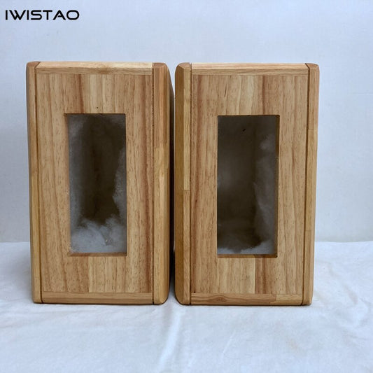 IWISTAO 하이파이 4 인치 책장 단단한 나무 빈 밀봉 스피커 캐비닛 1 쌍 6.9L G1 알루미늄 리본 트위터