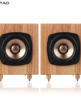IWISTAO HIFI 4 インチ フルレンジ スピーカー 無垢材 1 ペア 60W 4オーム 60Hz-23KHz 92dB 最大 AKISUI4 モニター スピーカー チューブ アンプ用