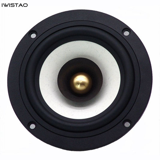 IWISTAO HIFI 4 Inch Full Range Speaker Unit 25W Max 72hz-20KHZ 90dB Ferrite Magnetic 4/8 ohm Rubber-edge Mica Paper Cone