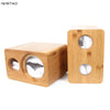 IWISTAO HIFI 4 Inches 2 Ways Speaker Empty Cabinet Inverted 1 Pair Finished Bamboo Wood for Tube Amplifier