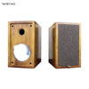 IWISTAO HIFI 5 Inches 2 Way Speaker Empty Enclosure 1 Pair Finished Oak Wood Inverted Tube Amp