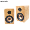 IWISTAO HIFI 5 Inches 2 Ways Speaker Empty Cabinet Inverted 1 Pair Bamboo Wood for Surround Speaker