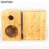 IWISTAO HIFI 5 Inches 2 Way Speaker Empty Enclosure Inverted 1 Pair Bamboo for Tube Amplifier