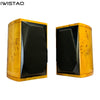 IWISTAO HIFI 6.5 Inch Full Range Empty Speaker Cabinet 1 Pair 18L MDF Board Tree Nodules Veneer Drum-shaped Amber Red-brown Inverted Audio DIY
