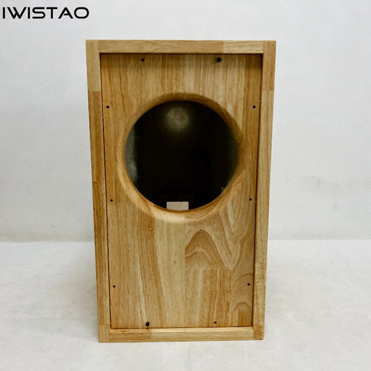 IWISTAO HIFI 8 Inch Full Range Speaker Empty Cabinet 1 Piece Solid Wood Back Inverted for Unit WE 755A