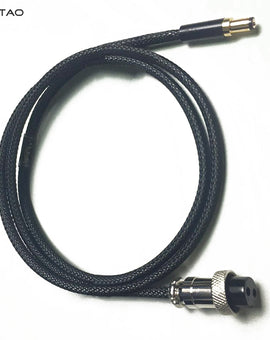 IWISTAO HIFI DC linear Power Cord Aerospace Connector GX16 to DC Plug Output 5.5*2.5mm 1.5M DIY