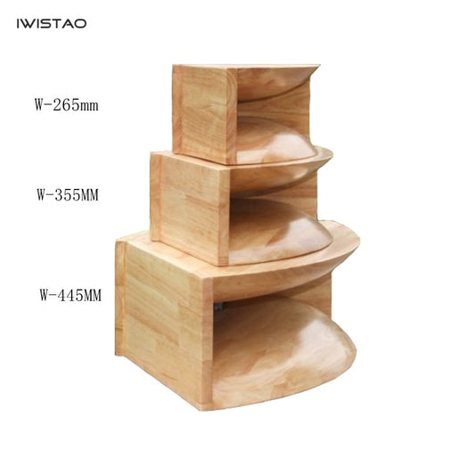 IWISTAO HIFI Empty Wood Horn Solid 1 Pair Treble Compensation for Full Range Matched Fostex FT17H Horn Wide 440mm