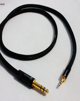 IWISTAO HIFI 延長ケーブル 3.5mm メス - 6.5mm ステレオ ケーブル 4N OFC ワイヤー 金メッキ端子
