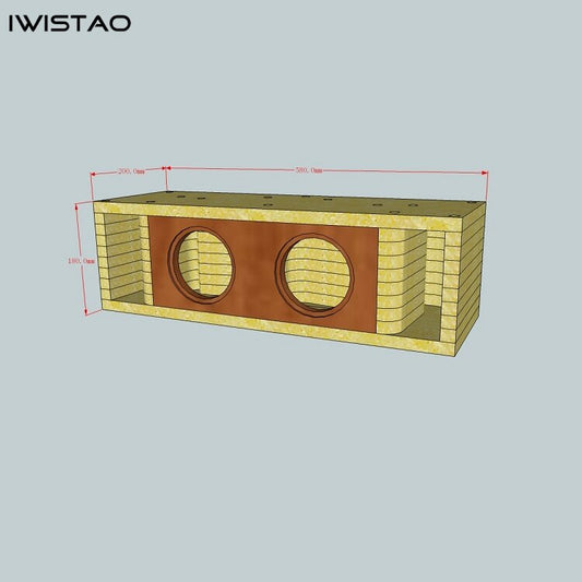 IWISTAO HIFI フルレンジスピーカー 空のキャビネットキット 1 PC センタースピーカー 3~4インチ MDF ラビリンス構造 チューブアンプ用