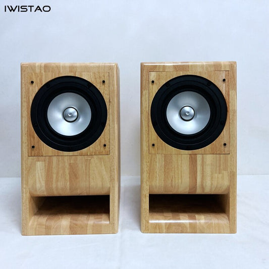 IWISTAO HIFI Speaker 1 PC 8 Inches Mark Speaker Unit Finished Labyrinth Structure Solid Wood Cabinet