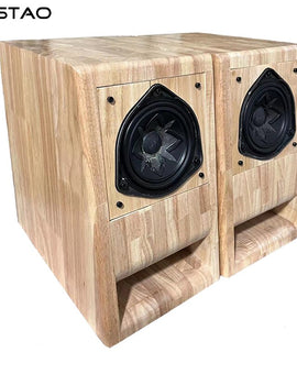 IWISTAO HIFI Speaker Empty Cabinet 4.5 Inches 1 Pair Labyrinth Structure with Solid Wood for Bose Model 100 PR Unit DIY
