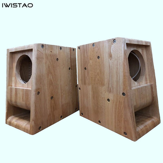 IWISTAO HIFI Speaker Empty Cabinet 6.5 Inches 1 Pair Finished Labyrinth Structure Solid Wood for Full Range Speakers Unit DIY