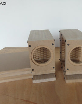 IWISTAO HIFI Speaker Empty Cabinet Kit Labyrinth High-density Fibreboard for 3  Inch Full Range Speaker Unit DIY