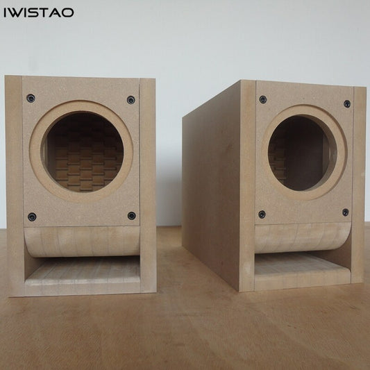 IWISTAO HIFI Speaker Empty Cabinet Kit Labyrinth High-density Fibreboard for 4/4.5/5 Inch Full Range Speaker Unit DIY