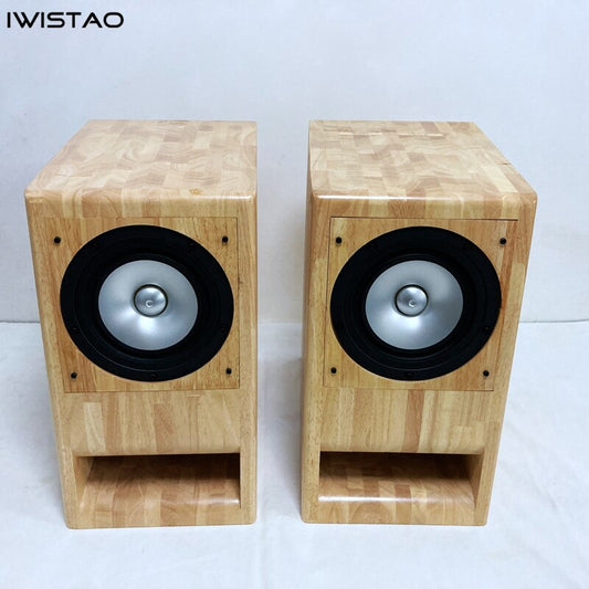 IWISTAO HIFI Speaker Finished  6.5 Inches 1 Pair Labyrinth Structure Solid Wood for Mark Full Range Speakers Unit CHN110