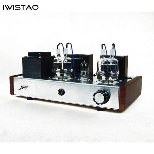 IWISTAO HIFI チューブ ヘッドホン アンプ 1W 32-600Ω &amp; チューブ アンプ 2x4W 6N2 ドライブ FM30 メタル ケース