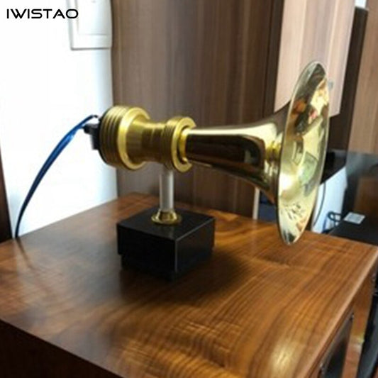IWISTAO ロング 5インチ サパーツイーター 銅ホーン 真鍮ホーン 1ペア ネオジム銅フィルム 6Ω 20W 1.2KHZ-40kHz