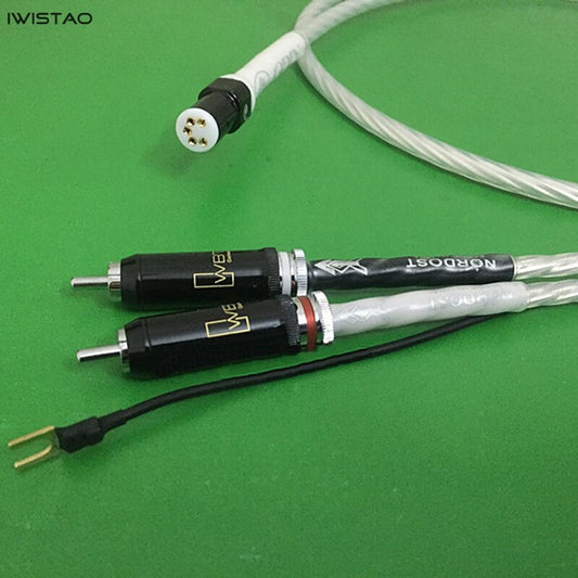 IWISTAO Music Ribbon ODIN LP Tonearm Vinyl Record Player Signal Cable 7N OFC 5-Pin Cardas Gold-plated Connector WBR RCA 1m /1.5m