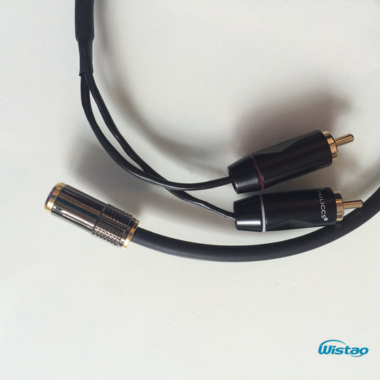 IWISTAO RCA to3.5mm メスジャック オーディオケーブル DAC&amp;プリアンプ用 4N OFC バドワイザー RCA端子