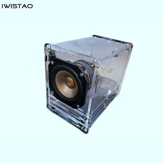 IWISTAO SHIFI 4 Inches Full Range Transparent Labyrinth Speaker 1 Pair 60Hz-23KHz 92dB Max AKISUI4 for Monitor Speakers For Tube Amp