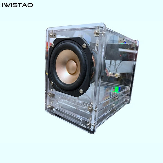IWISTAO SHIFI 4 Inches Full Range Transparent Labyrinth Speaker 1 Pair 60Hz-23KHz 92dB Max AKISUI4 for Monitor Speakers For Tube Amp