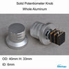 IWISTAO Solid Potentiometer Knob Straw Hat Aluminum HIFI Amp OD40 H33 ID6 White/Black DIY