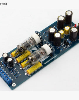 IWISTAO Vacuum Tube Preamplifier 2x6J1 Finished PCBA Horizontal Installation AC12V DIY