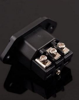 Audio Level HIFI Power Socket Tailstock Rhodium-plated Tellurium Copper 15A250V Pitch 43mm High 27mm No Soldering