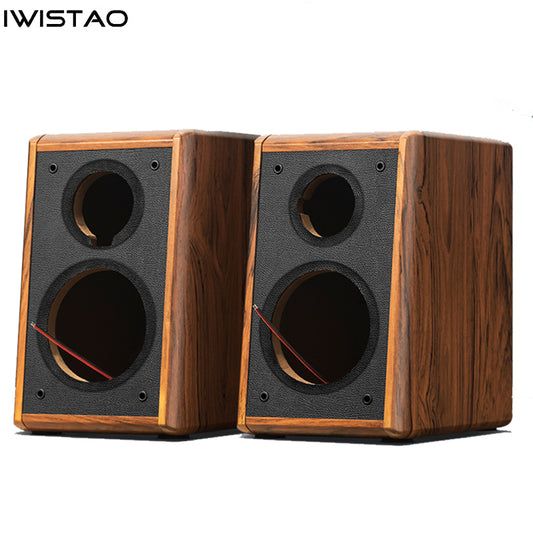 IWISTAO 2 Way 6.5 Inches Speaker Empty Cabinet Passive Speaker Enclosure Wood 25mm High Density MDF Board Volume 20L DIY