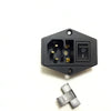 AC 전원 소켓 10A250V 4N 순수 구리 금도금 단자(스위치 포함) HIFI 오디오 DIY