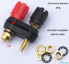 Terminal for Amplifier Chassis 2pcs Red and Black Double-plum-type High Quality HIFI Audio DIY