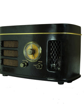 Tube Hybrid Radio 6N2 Preap 12W Power AM/FM 4 Inch Speaker Bluetooth Wooden Cabinet