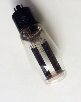A tube rectifier 5Z3P J with a metal base and plastic base, typically used in HIFI tube amplifiers.