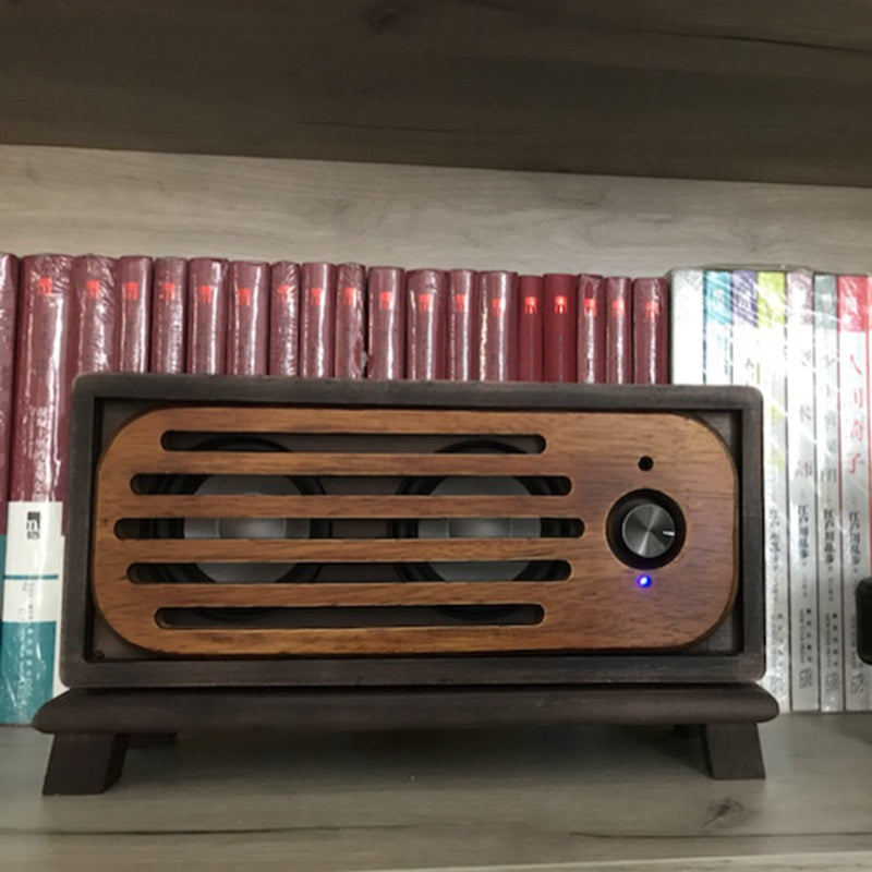 Bluetooth radio, vintage, wireless, wooden case, 20.9 x 9.5 x 9.8